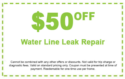 Discounts on Water Line Leak Repair