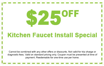 Discounts on Kitchen Faucet Install Special