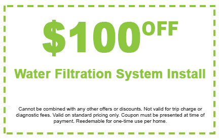 Discounts on Water Filtration System Install